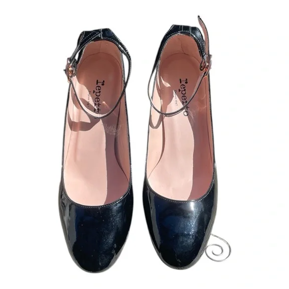 Repetto Electra Mary Jane Pumps Black Patent Leather Size 38.5 - Picture 2 of 8